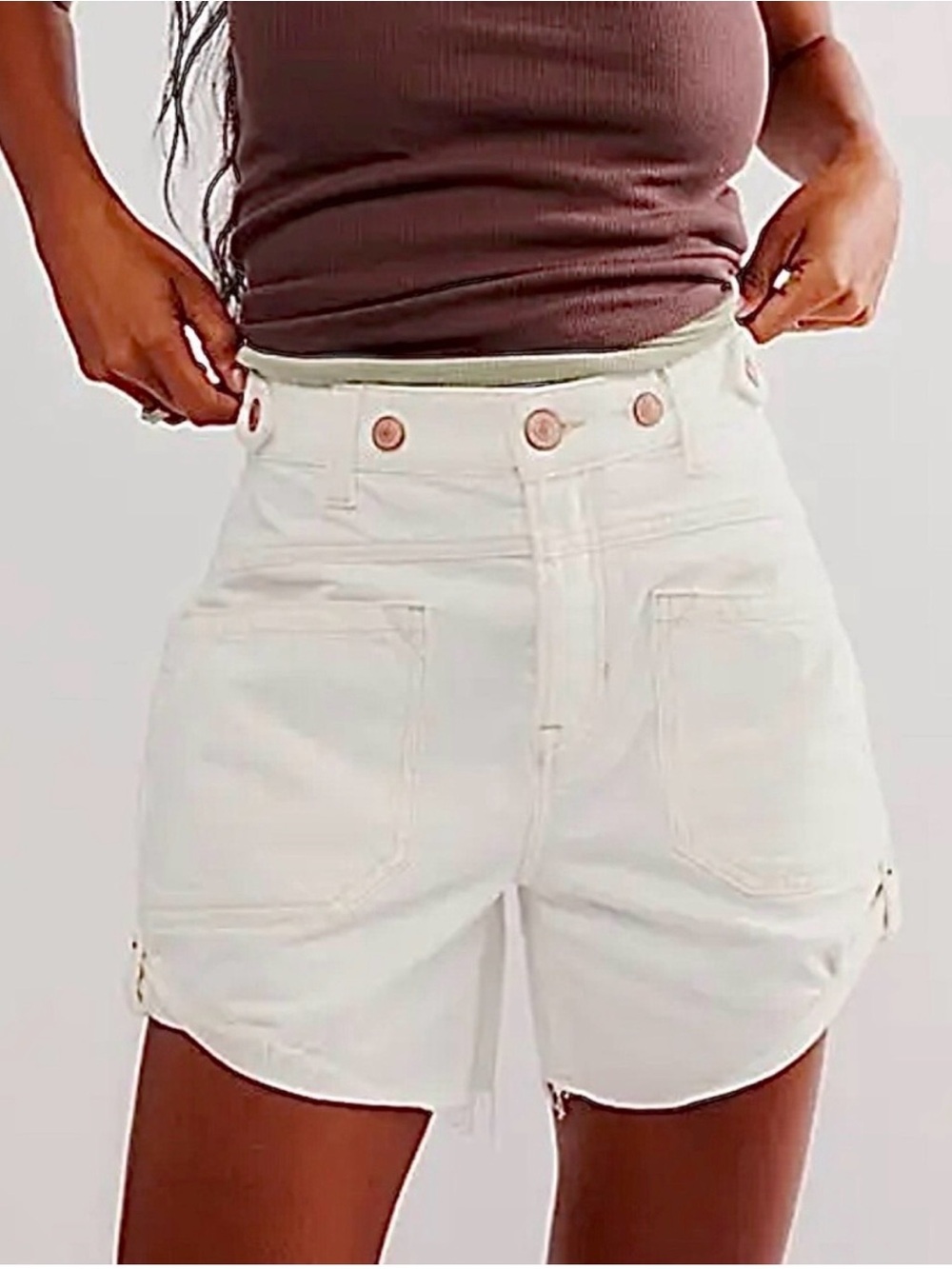 We the Free Palmer Shorts White Boho Festival Staple Piece W31 Classic Coastal